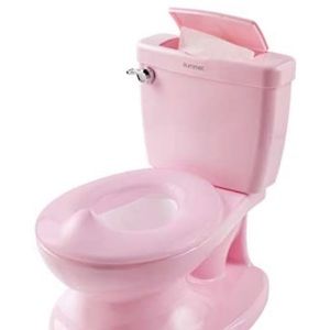 Pink toilet for kids, potty training, with flashing noises